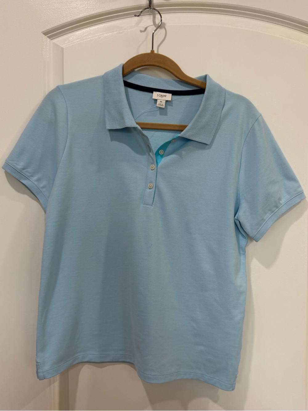 J. Crew Light Blue Short Sleeve Polo Top